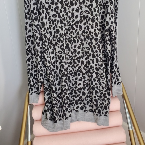 Nine West black & grey leopard print long cardigan, size XL, great condition - Picture 11 of 11